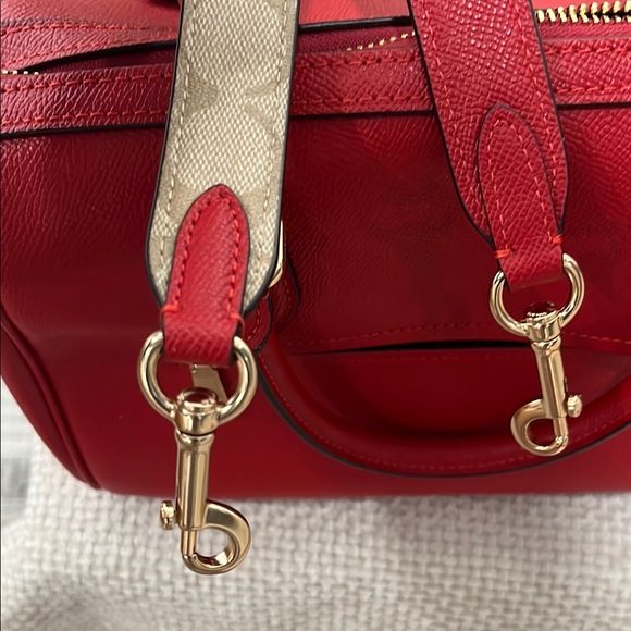 Coach  Rowan Red Leather Women's Bag - Picture 11 of 12